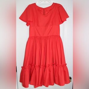 Vintage 70s Red Square Dance Dress Size 12